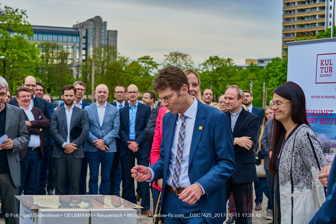 11. Mai 2017 - Grundsteinlegung für die LOGE und dem Kulturquadrat in Neuperlach